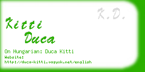 kitti duca business card